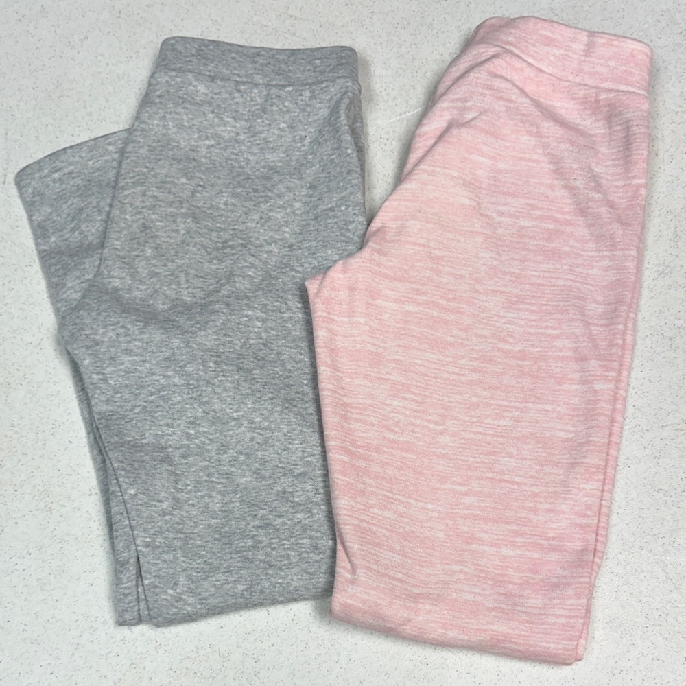 Old Navy Kids Leggings in Soft Pink and Heather Gray